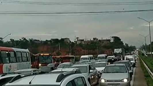 Congestionamento nesta manhã