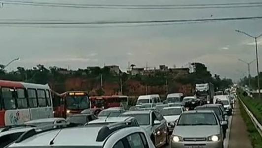 Congestionamento nesta manhã