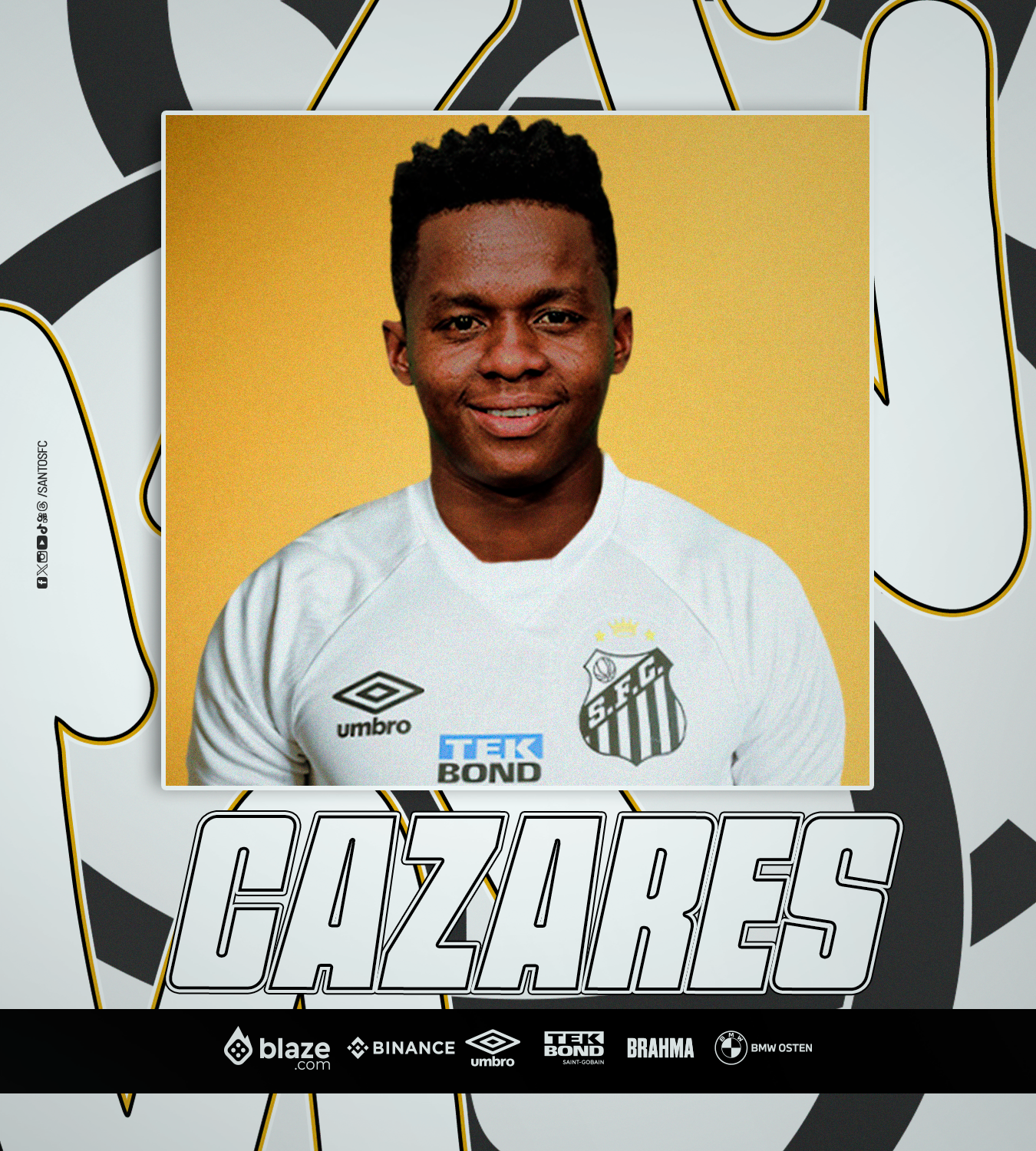 Santos anuncia contratação de Cazares, ex-Atlético