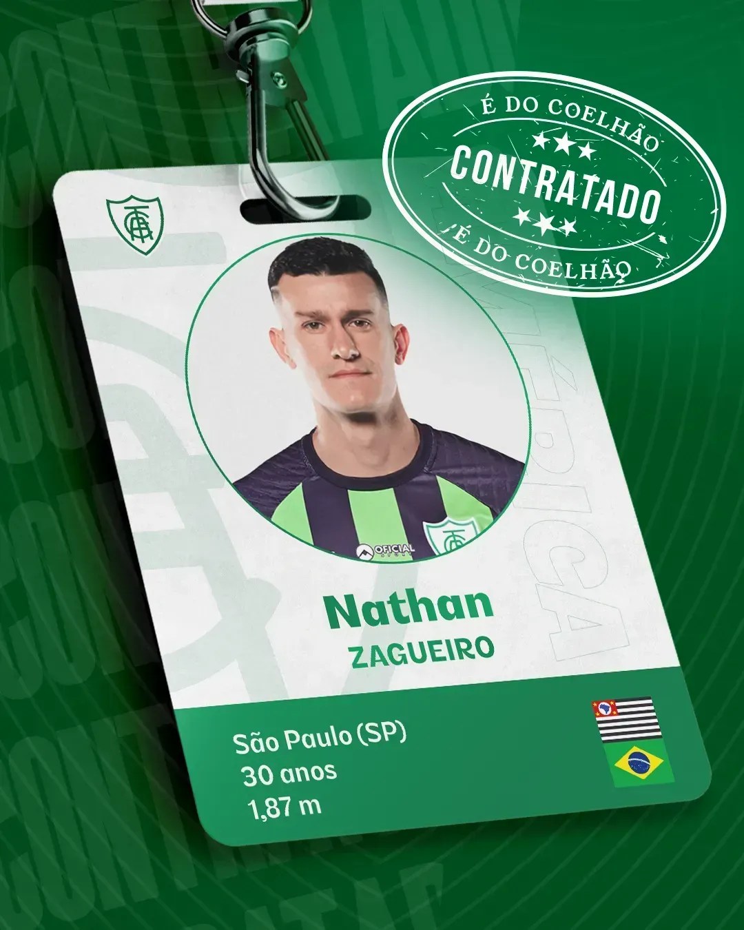 América oficializa contratação de zagueiro ex-Palmeiras