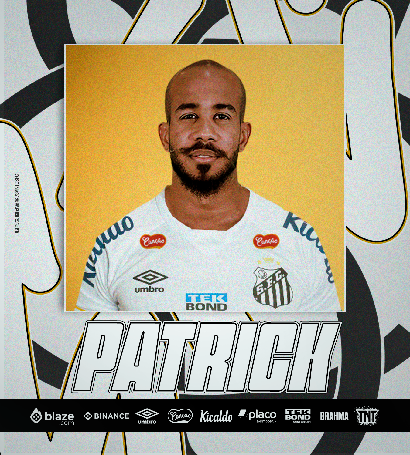 Santos anuncia contratação de Patrick, ex-Atlético