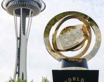 Troféu do Mundial de Clubes da Fifa em Seattle