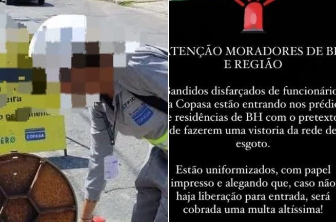 Vistoria em redes de esgoto é real? Copasa diz que sim e explica como confirmar identidade do funcionário