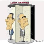 Charge do Duke: porta giratória do futebol brasileiro