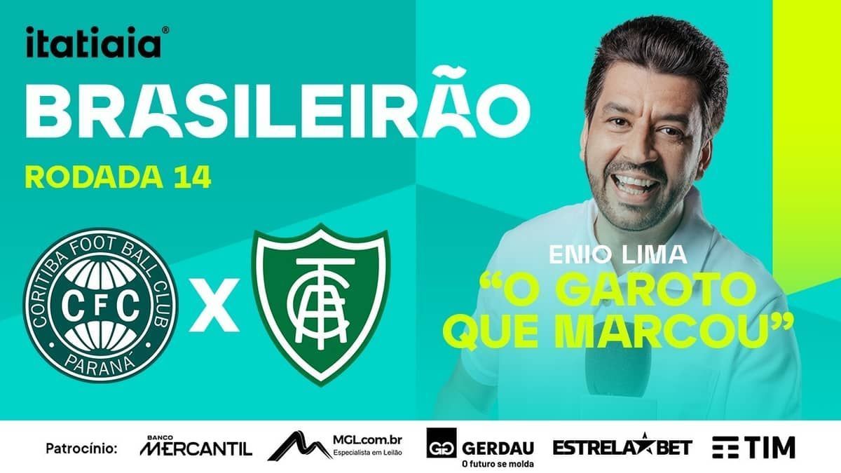 Coritiba x América: assista, ao vivo, à transmissão da Itatiaia