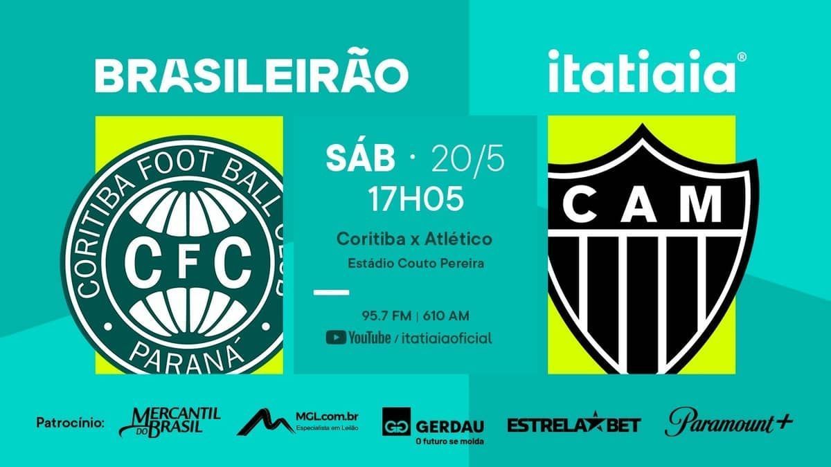 Coritiba x Atlético: assista, ao vivo, à transmissão da Itatiaia