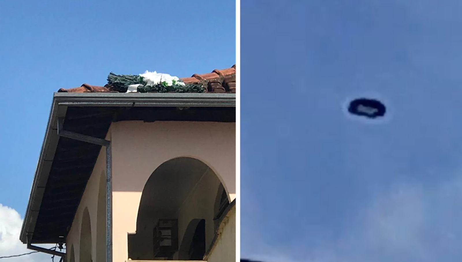 Vídeo: coroa de flores 'sai voando' de cemitério em MG e cai perto da casa do morto