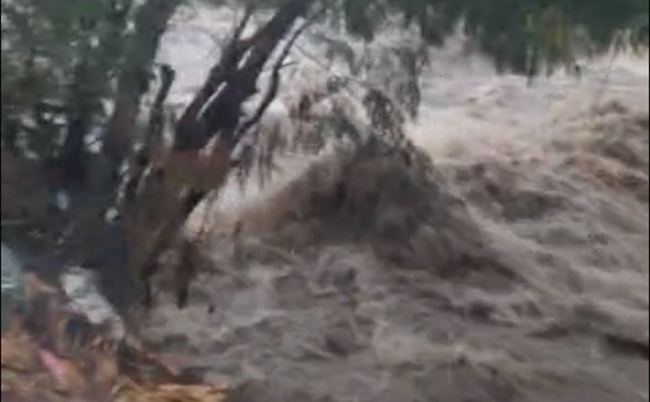 Vídeo: córrego do Onça volta a 'virar cachoeira' com chuva extremamente forte em BH