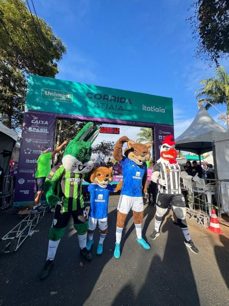 Mascotes de América, Atlético e Cruzeiro marcam presença na Corrida Itatiaia 2024