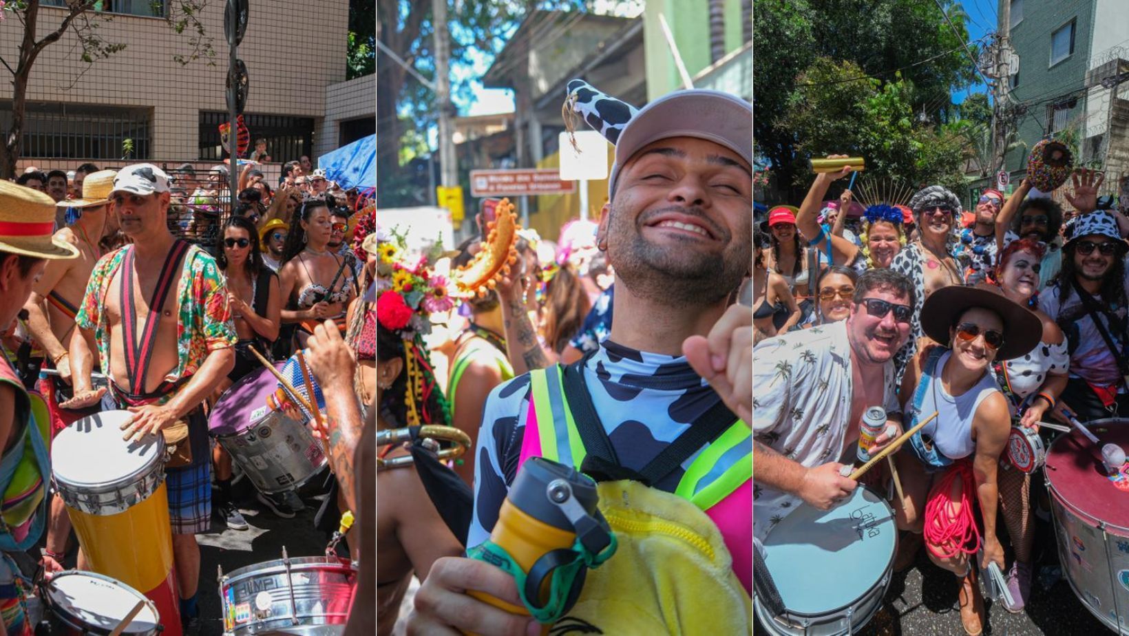 Cortejo do bloco Mama na Vaca anima o pré-Carnaval em BH neste sábado (22); veja fotos