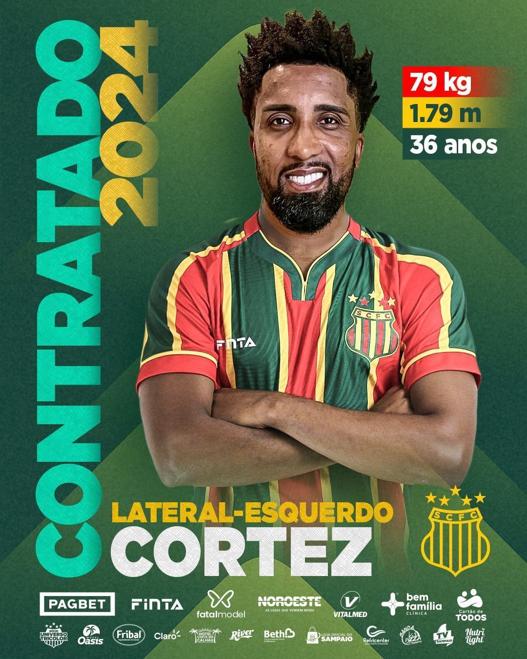 Sampaio Corrêa contrata lateral com passagem pela Seleção Brasileira