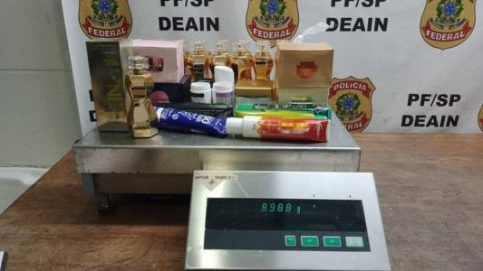 Cosméticos continham cocaína, segundo a Polícia Federal
