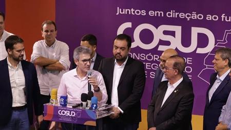 Cosud será um consórcio formado pelos governadores dos estados do Sul e Sudeste