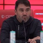 Coudet reage ao empate do Inter contra mistão do Fluminense e debate com repórter
