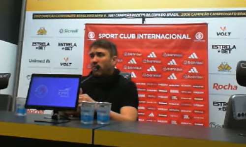 Apesar do empate, Coudet elogia desempenho do Inter: 'Jogo muito intenso'