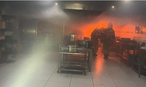 Cozinha industrial pegou fogo em Barbacena
