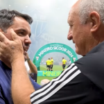 Vídeo mostra conversa entre Felipão e Larcamón antes de Atlético x Cruzeiro; assista