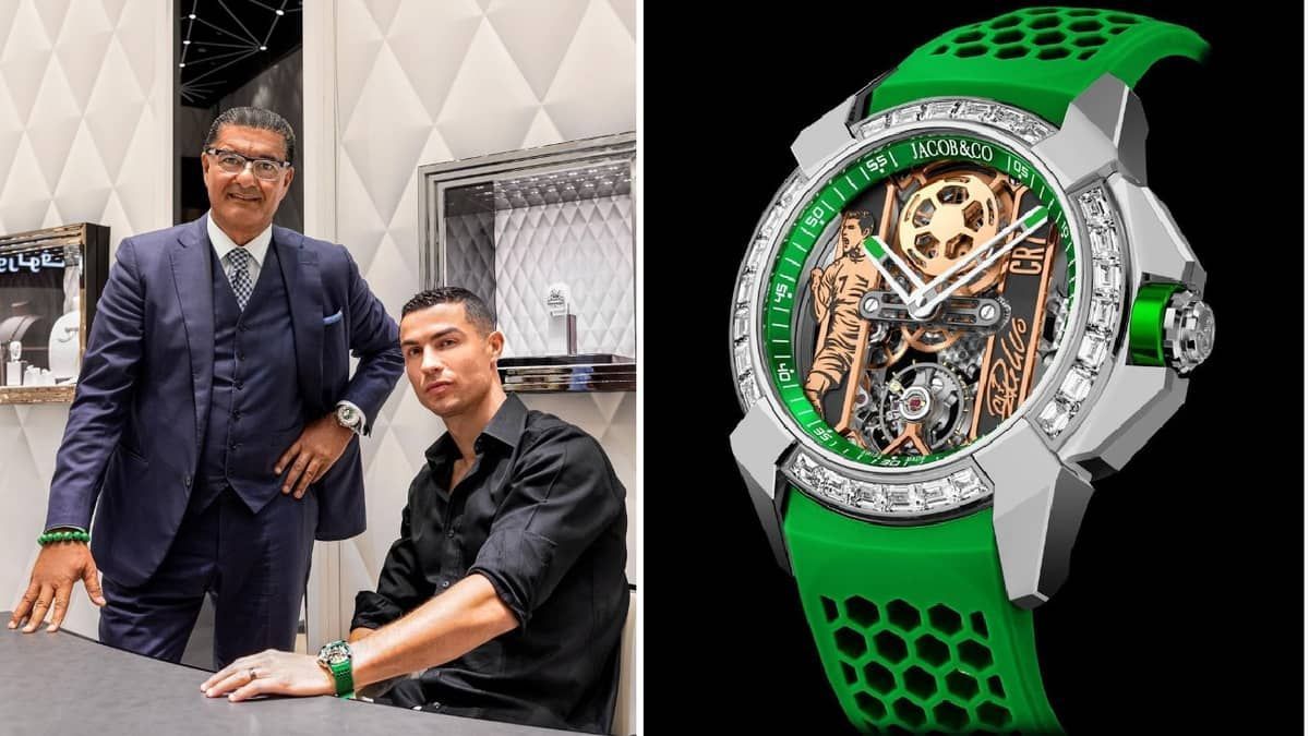 Cristiano Ronaldo recebe relógio avaliado em R$576 mil de relojoaria de luxo