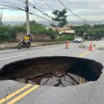 Cratera no Belvedere: PBH revela quando avenida deve ser parcialmente liberada
