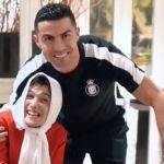Cristiano Ronaldo conhece artista iraniana que pinta com os pés; veja vídeo