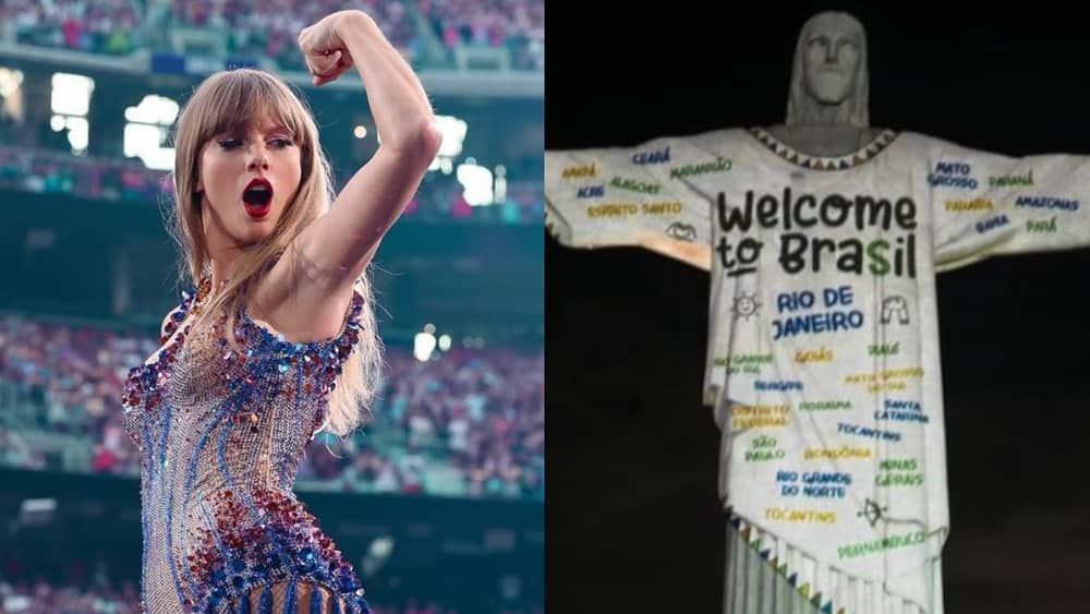 Taylor Swift ganha homenagem no Cristo Redentor; veja imagens