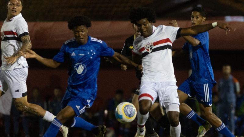 Cruzeiro vence São Paulo em jogo de sete gols pelo Brasileiro Sub-20