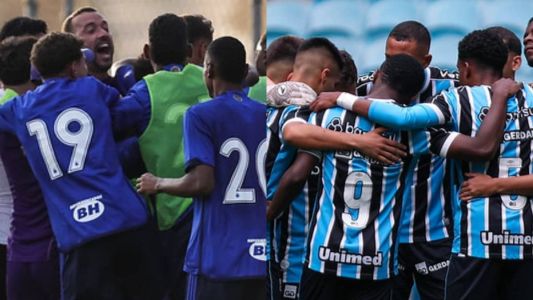 Cruzeiro e Grêmio disputam título inédito no futebol sub-20