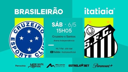 Cruzeiro e Santos se enfrentam neste sábado pelo Brasileirão