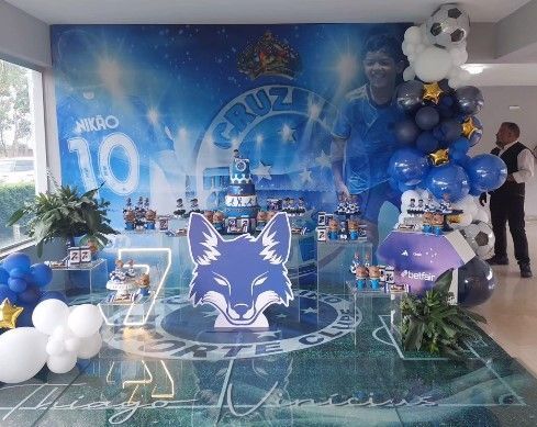 Festa do filho de Nikão tem Cruzeiro como tema e presença de mascotes