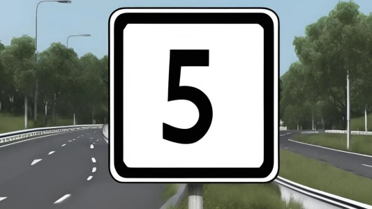 placa de transito com numero