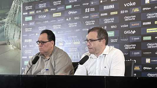 Haroldo Martins, CEO do Ceará, ao lado do vice-presidente Ernando Uchôa