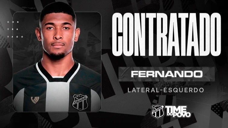 Ceará anuncia contratação do lateral-esquerdo Fernando; saiba valor