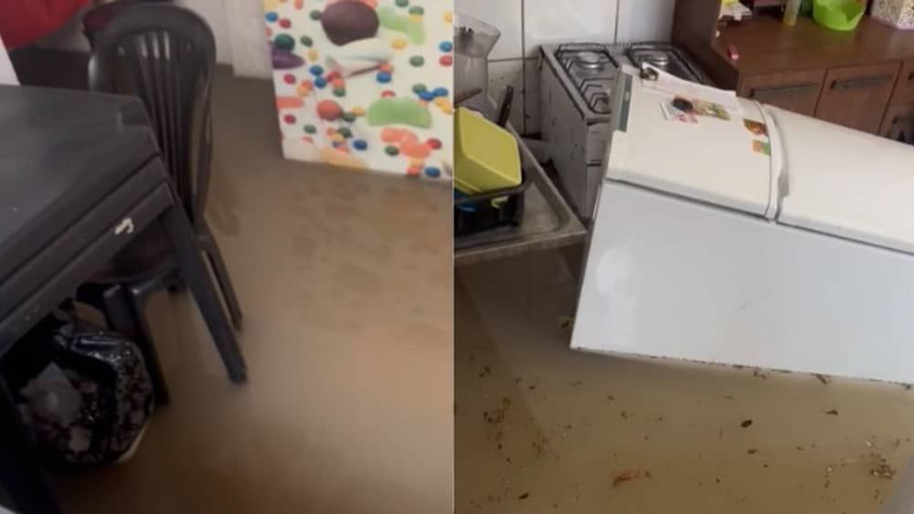 Vídeo: temporal alaga casas e deixa desalojados em Contagem, na Grande BH