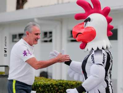 Tite, na Cidade do Galo, quando ainda era treinador da Seleção Brasileira