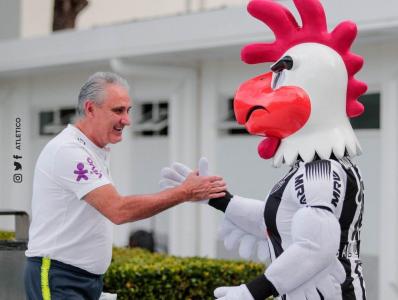 Tite, na Cidade do Galo, quando ainda era treinador da Seleção Brasileira
