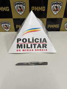 Canivete apreendido pela PM e deixado na delegacia