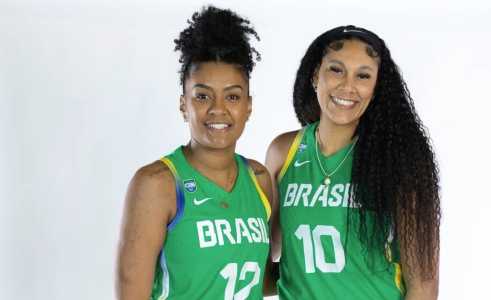Damiris Santas e Kamilla Cardoso no media day da Copa América Feminina 2025