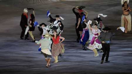 Dança marcou cerimônia de abertura nesta sexta-feira (20) em Santiago, no Chile