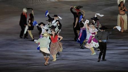 Dança marcou cerimônia de abertura nesta sexta-feira (20) em Santiago, no Chile