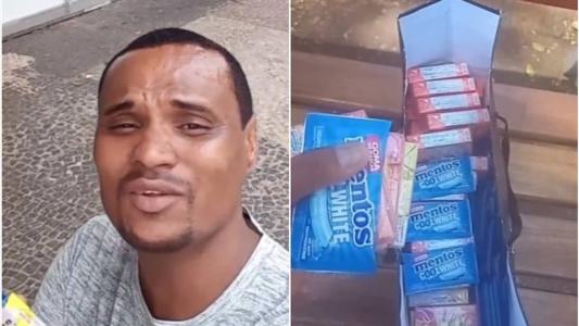 Daniel começou a vender bala em 2020, na época pandemia