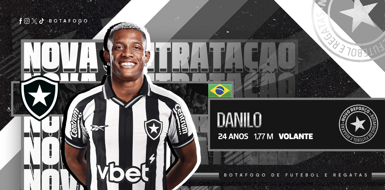 Botafogo age rápido e anuncia Danilo, ex-Palmeiras e Nottingham Forest