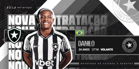 Danilo é o novo reforço do Botafogo para a temporada
