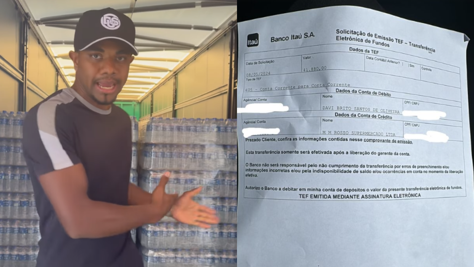 A caminho do RS, Davi revela que arrecadou mais de R$ 70 mil em doações