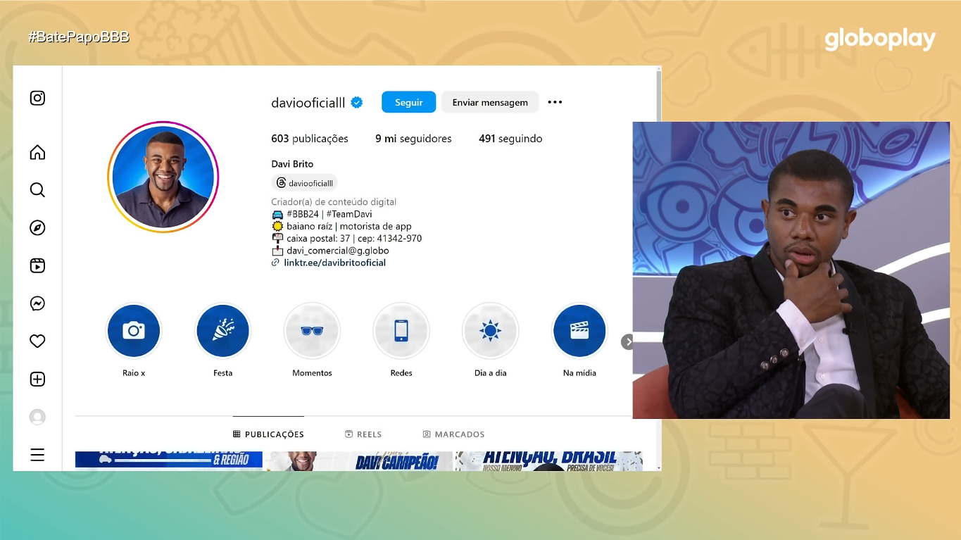 Campeão do BBB 24, Davi reage ao descobrir número de seguidores
