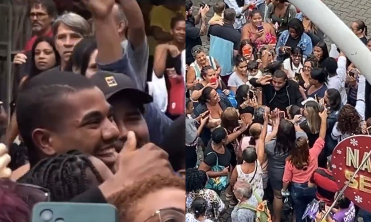 Campeão do BBB 24, Davi é cercado por multidão de fãs nas ruas do RJ; veja