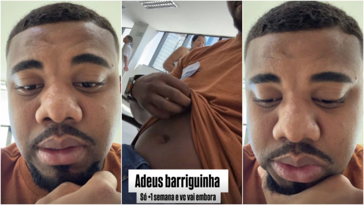 Davi Brito vai a hospital e revela nova cirurgia estética: 'adeus barriguinha'
