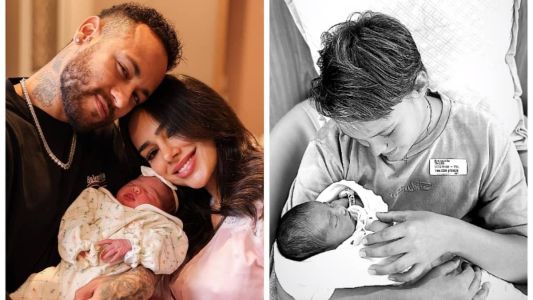 Davi Lucca, filho de Neymar, conhece irmã mais nova