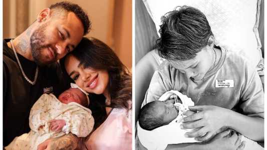 Davi Lucca, filho de Neymar, conhece irmã mais nova