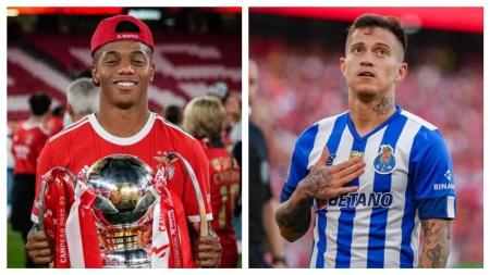 David Neres, do Benfica, e Otávio, do Porto, trocaram farpas nas redes sociais