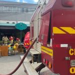 Doceria pega fogo após vazamento de gás de cozinha, em Contagem